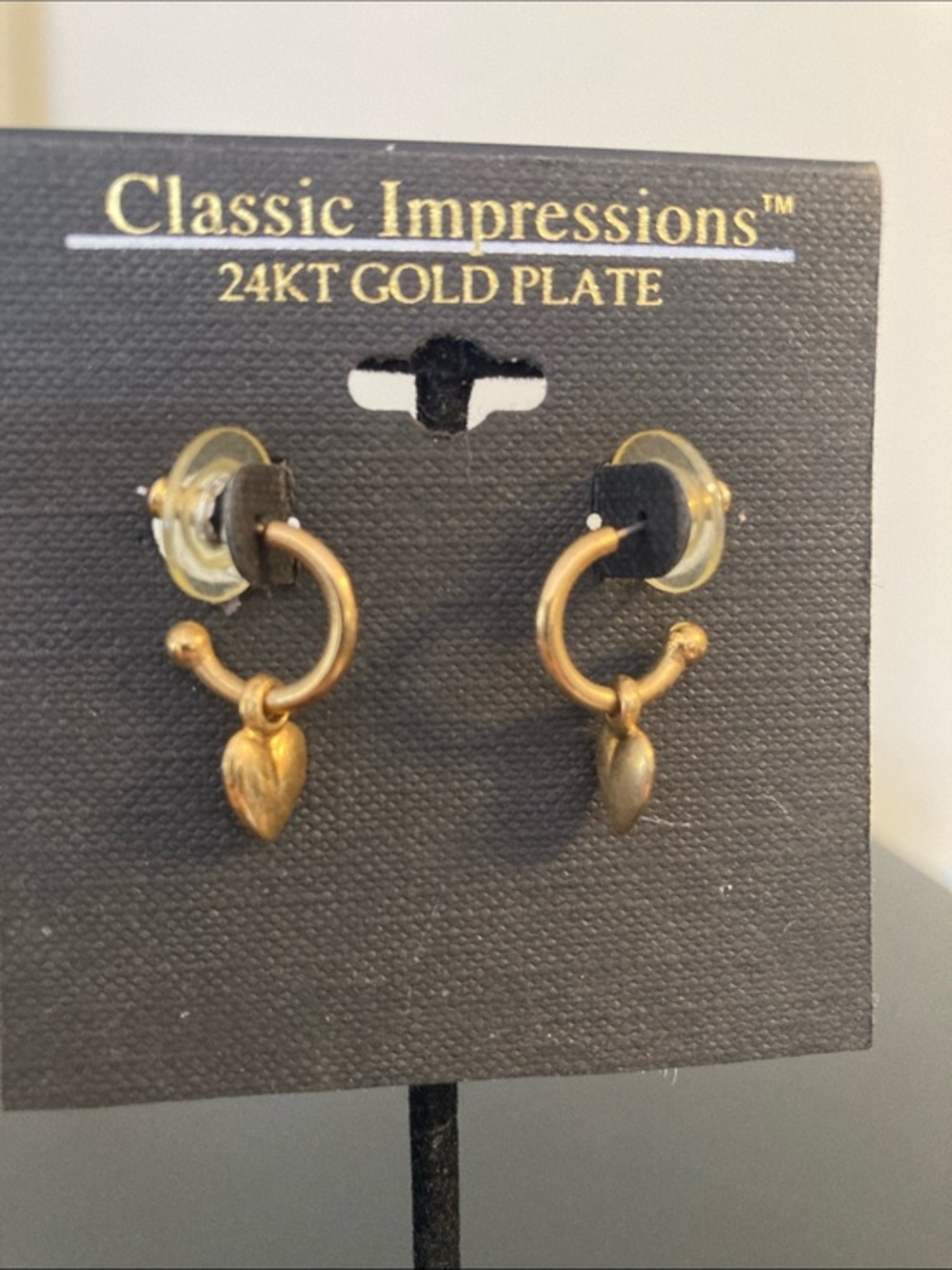 Impressions Gold Heart Hoop Earrings